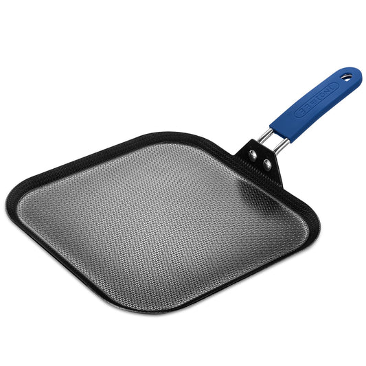 Inqibee 11 Inch Tri-ply Stainless Steel Square Griddle Pan,Hybrid Ceramic Nonstick Pancake Pan,Anti-scratch,Silicone Heat-resistant Handle,Dishwasher and Oven Safe.